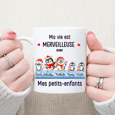 Petit 11 🧡 Mug personnalisé Ma vie est merveilleuse avec mes petits enfants