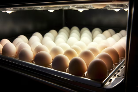 Hatching a batch of eggs with an incubator