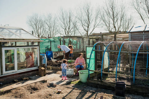 A-family-are-building-green-house