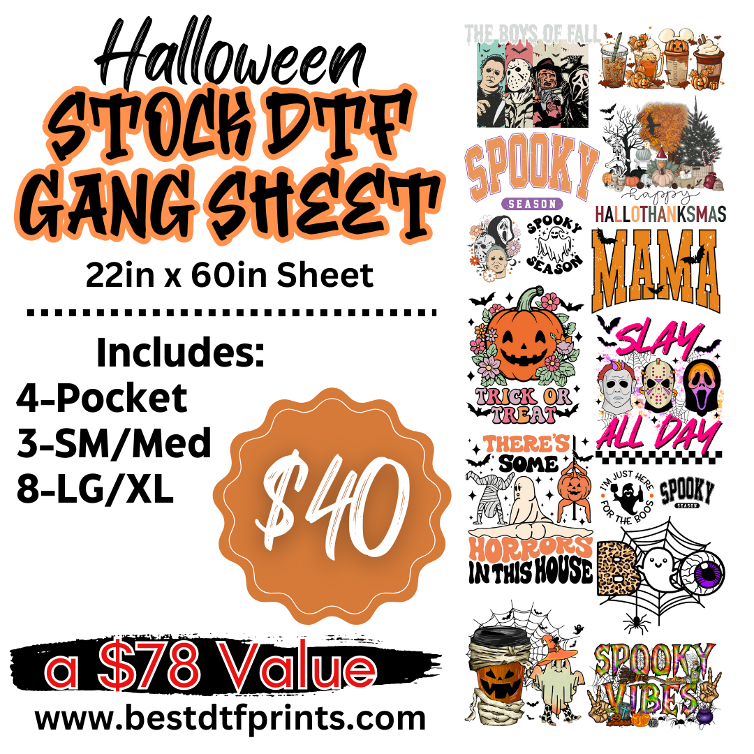 Halloween Pre-Made DTF Gang Sheet