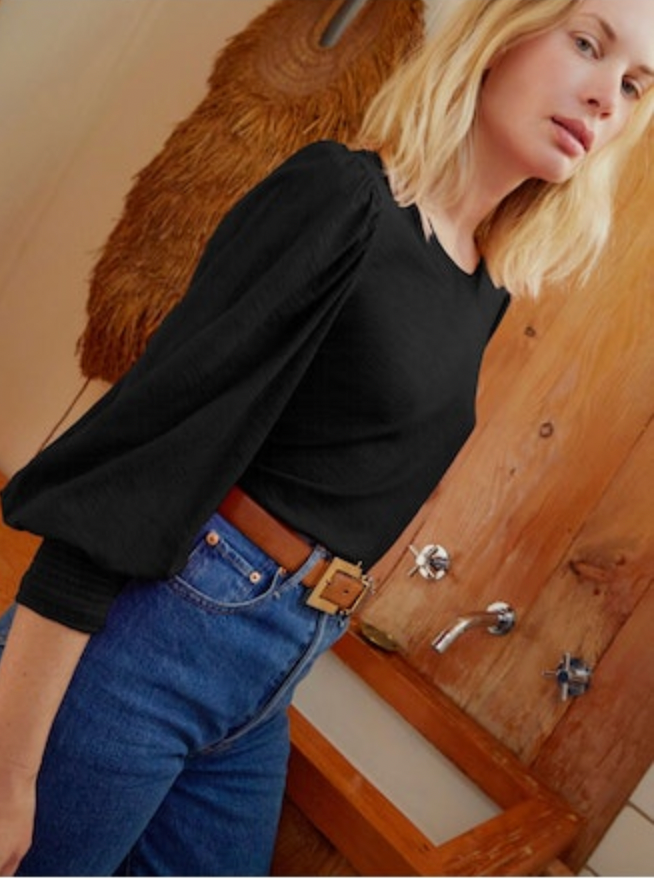 LAmade Crop Band Tee Black / S| Sustainably & Ethically La Made