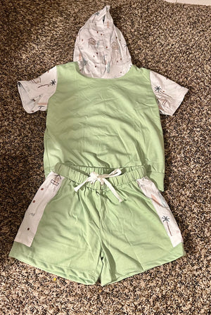 Surfs Up Hooded Short Set - Brim & Bow