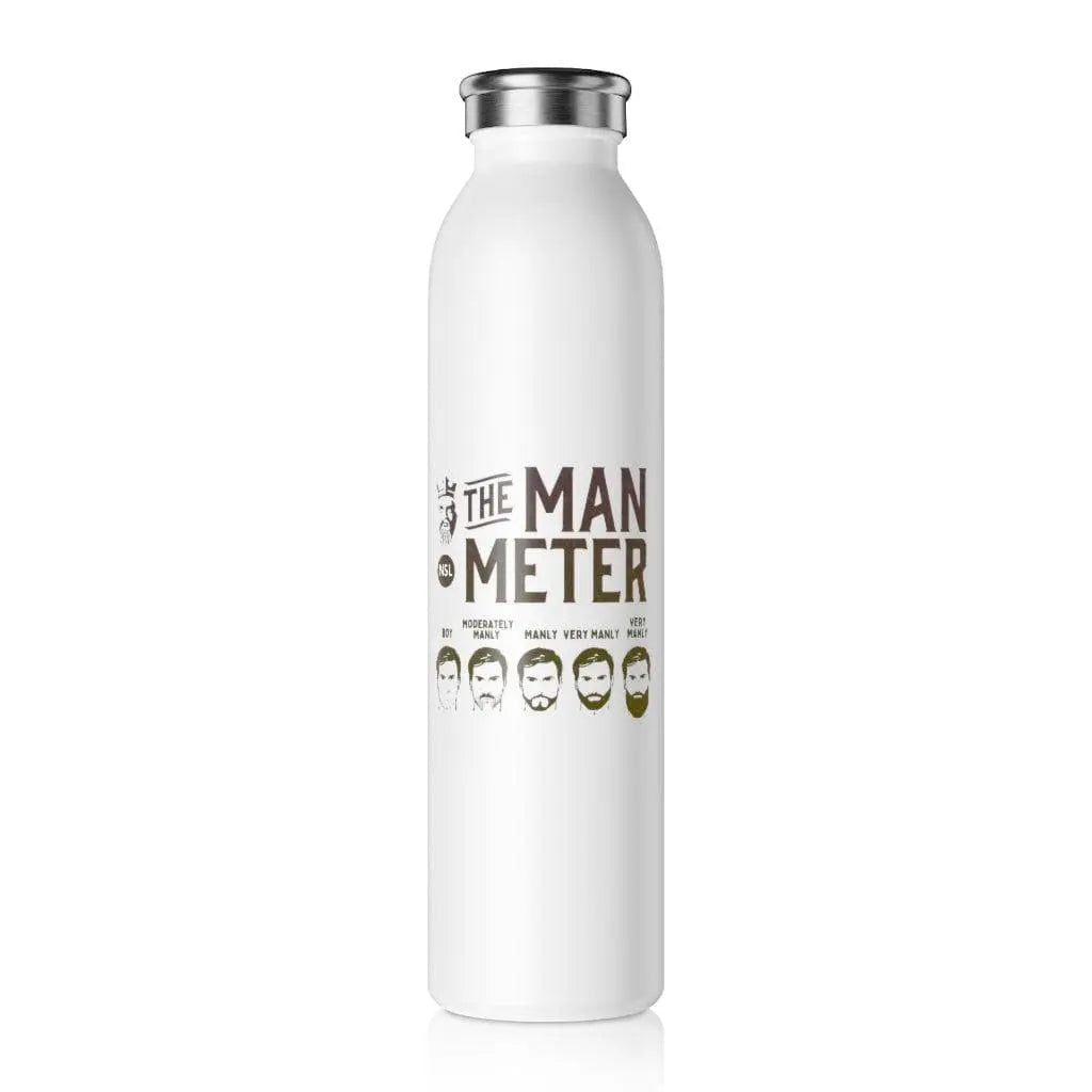 The Man Meter Black Slim Water Bottle - No Shave Life