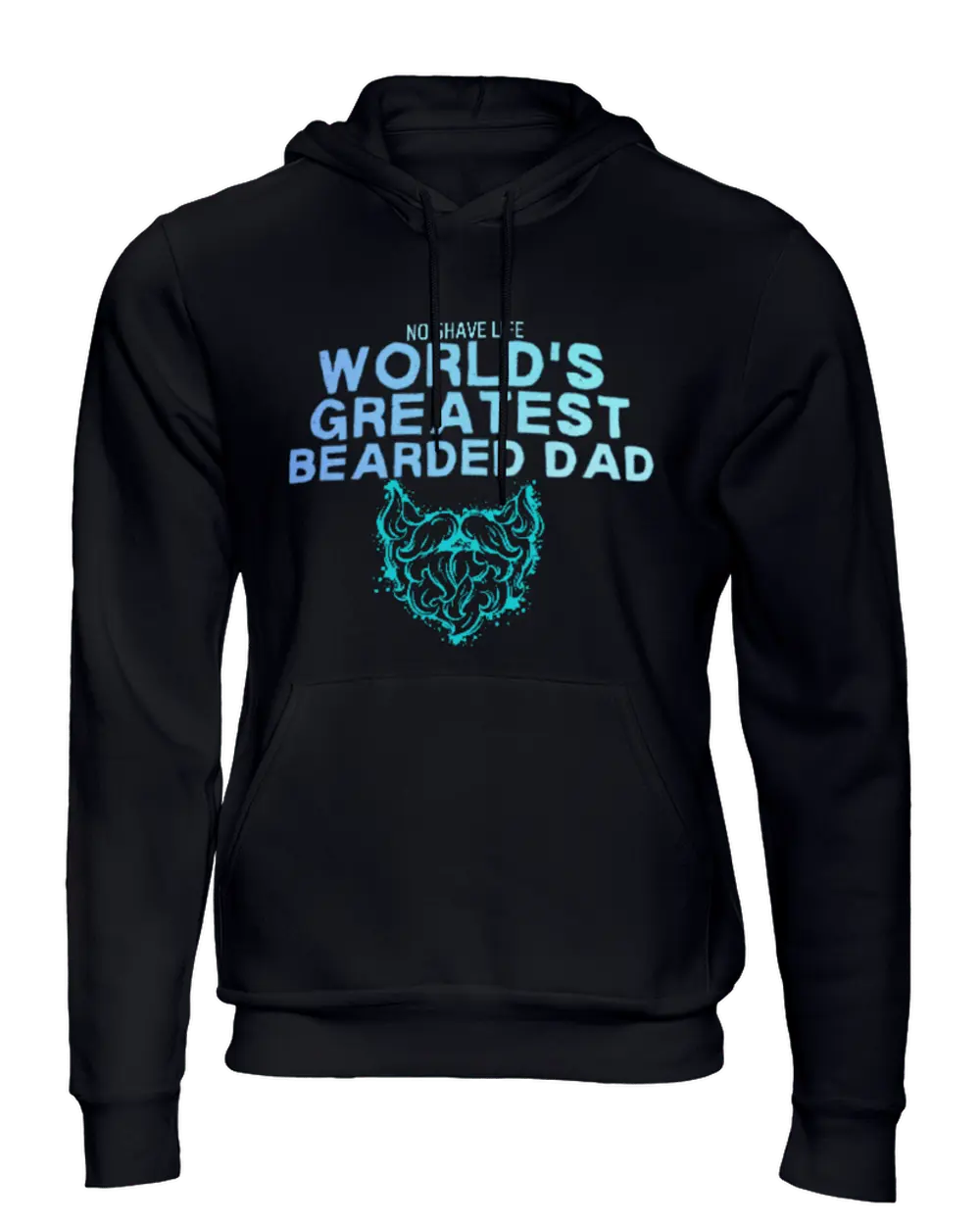 Sudadera con capucha negra para hombre World's Beard Dad Shave Life