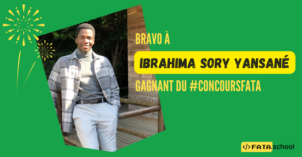 Ibrahima Sory Yansané, gagnant du concours FATA