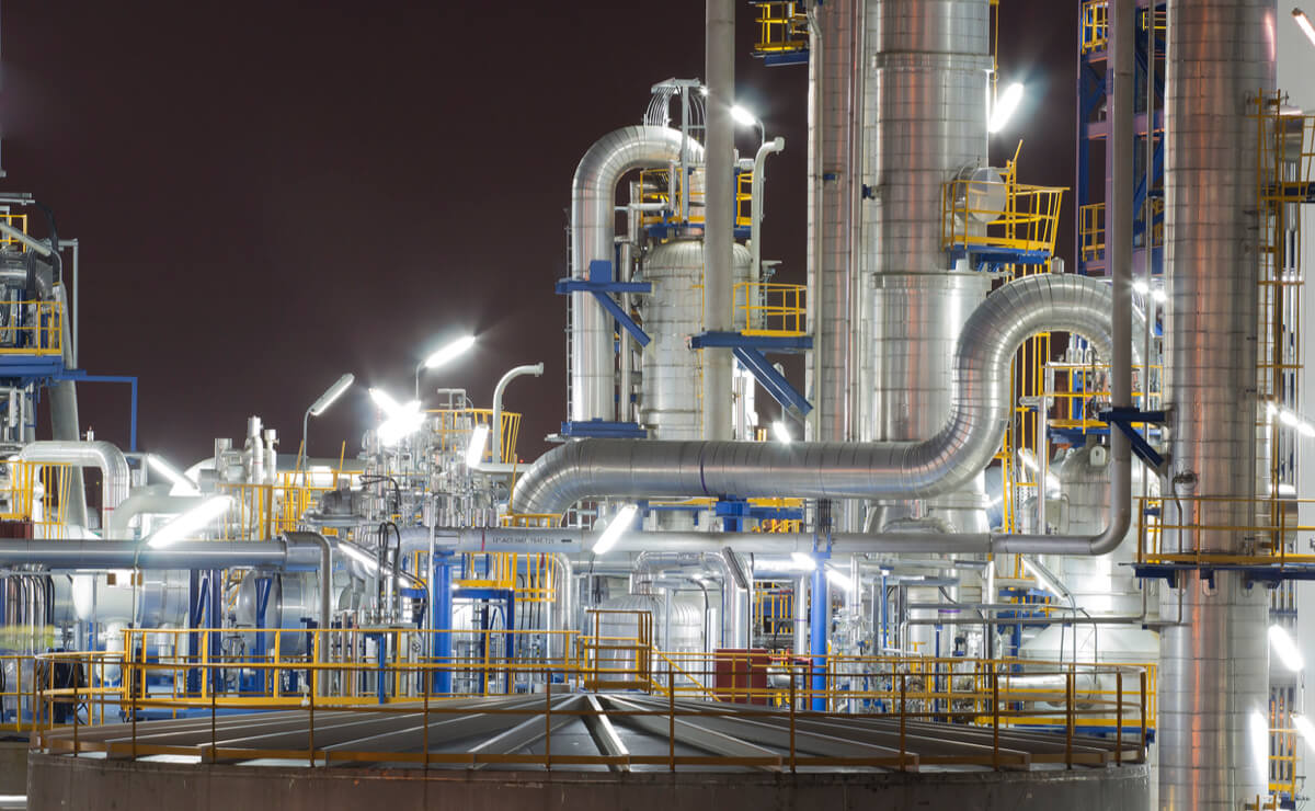 Petrochemical processing plant
