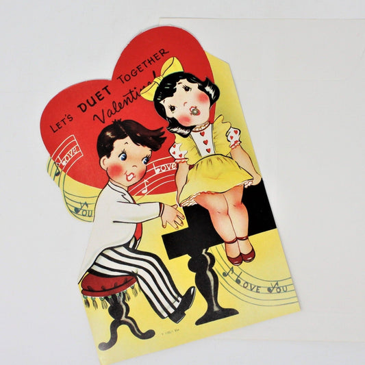 Greeting Card / Valentine, Movable, Girl with Heart, Large 7, Unused, –  Antigo Trunk