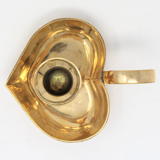 vintage brass heart chamberstick – 86 Vintage