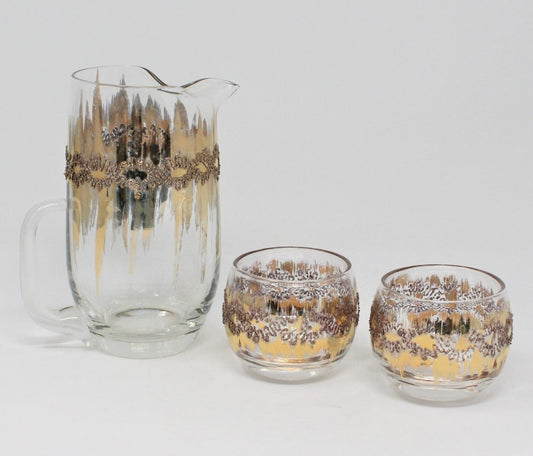 Pitcher & Glasses, Indiana Glass, Harvest Carnival Amber, Set of 9, Vi –  Antigo Trunk