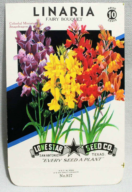 63 Old Vintage Flower Seed Packets Lone Star Seed Co. San Antonio