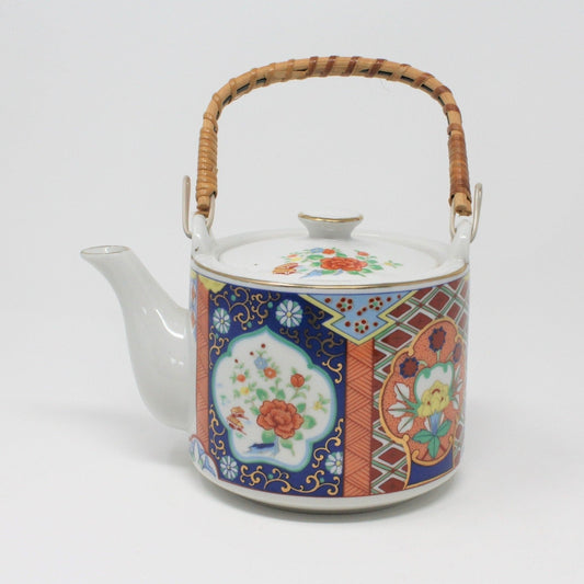 Mini Teapot, Andrea by Sadek Blue and White Leaves, Collectibles