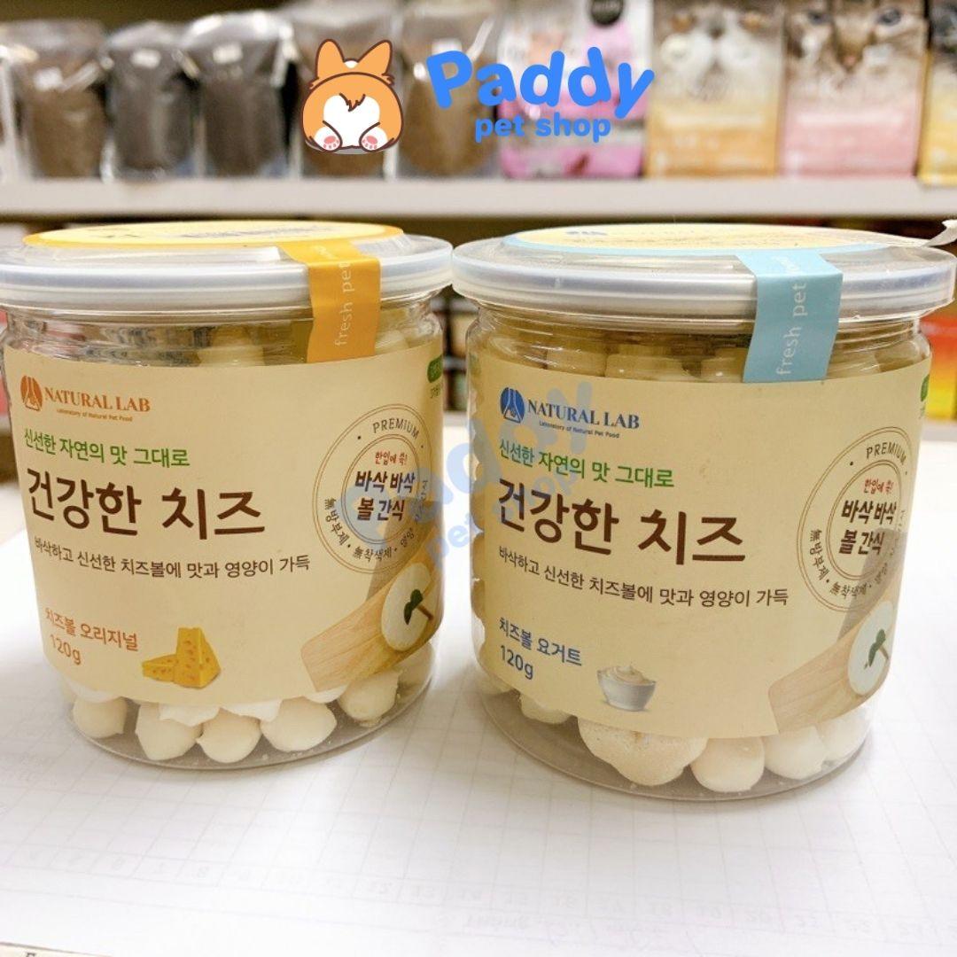 Snack Cho Chó Phô Mai Viên Natural Lab Hộp 120g – Paddy Pet Shop