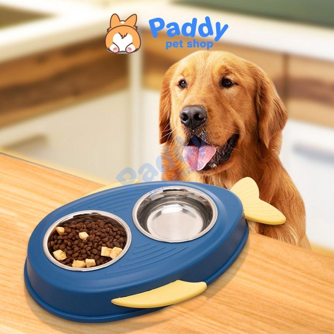 Bát Ăn Đôi Hình Cá Cho Chó Mèo – Paddy Pet Shop