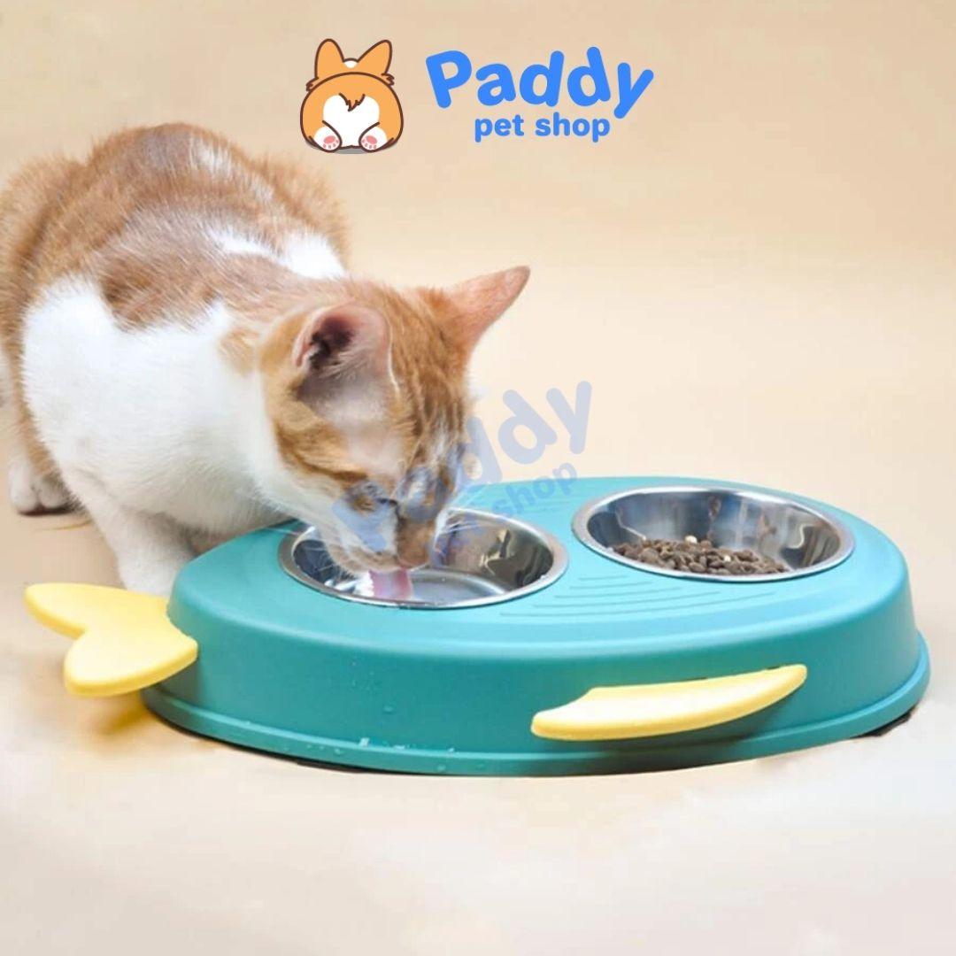 Bát Ăn Đôi Hình Cá Cho Chó Mèo – Paddy Pet Shop