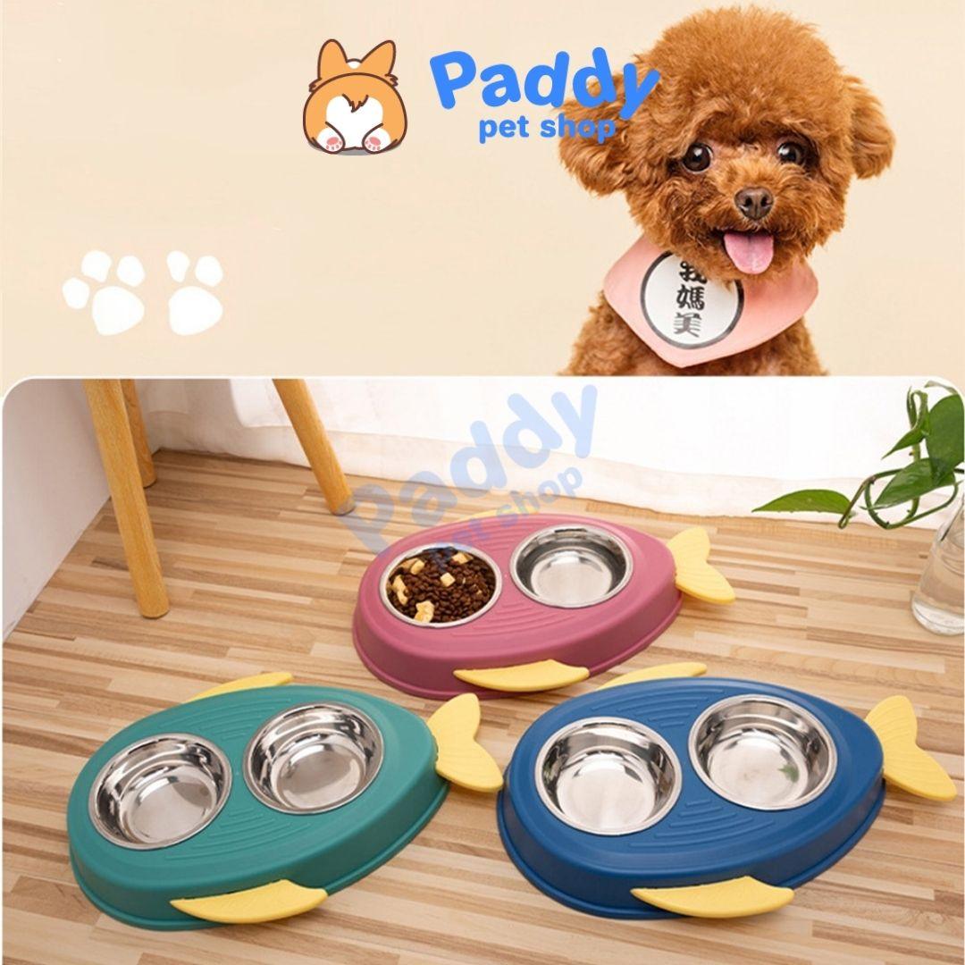 Bát Ăn Đôi Hình Cá Cho Chó Mèo – Paddy Pet Shop