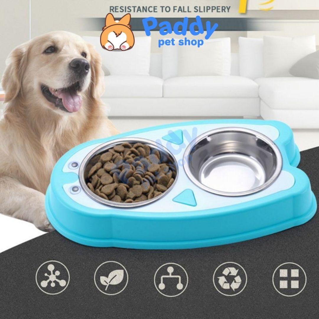 Bát Ăn Đôi Hình Chim Cánh Cụt Cho Chó Mèo – Paddy Pet Shop