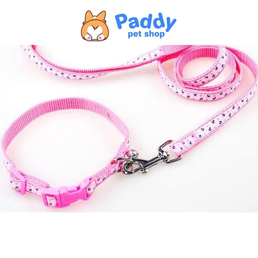 Dây Dắt Kèm Vòng Cổ Dày 1cm Cho Chó Mèo Dưới 8kg – Paddy Pet Shop