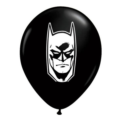 5 inch BATMAN FACE - ONYX BLACK — Balloon World Orlando