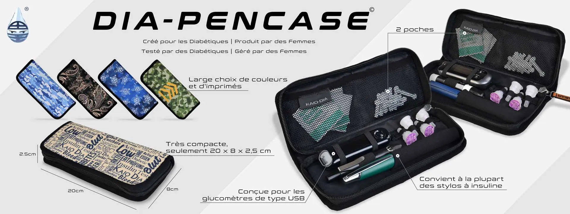pencase for insulin pen and usb glucometer