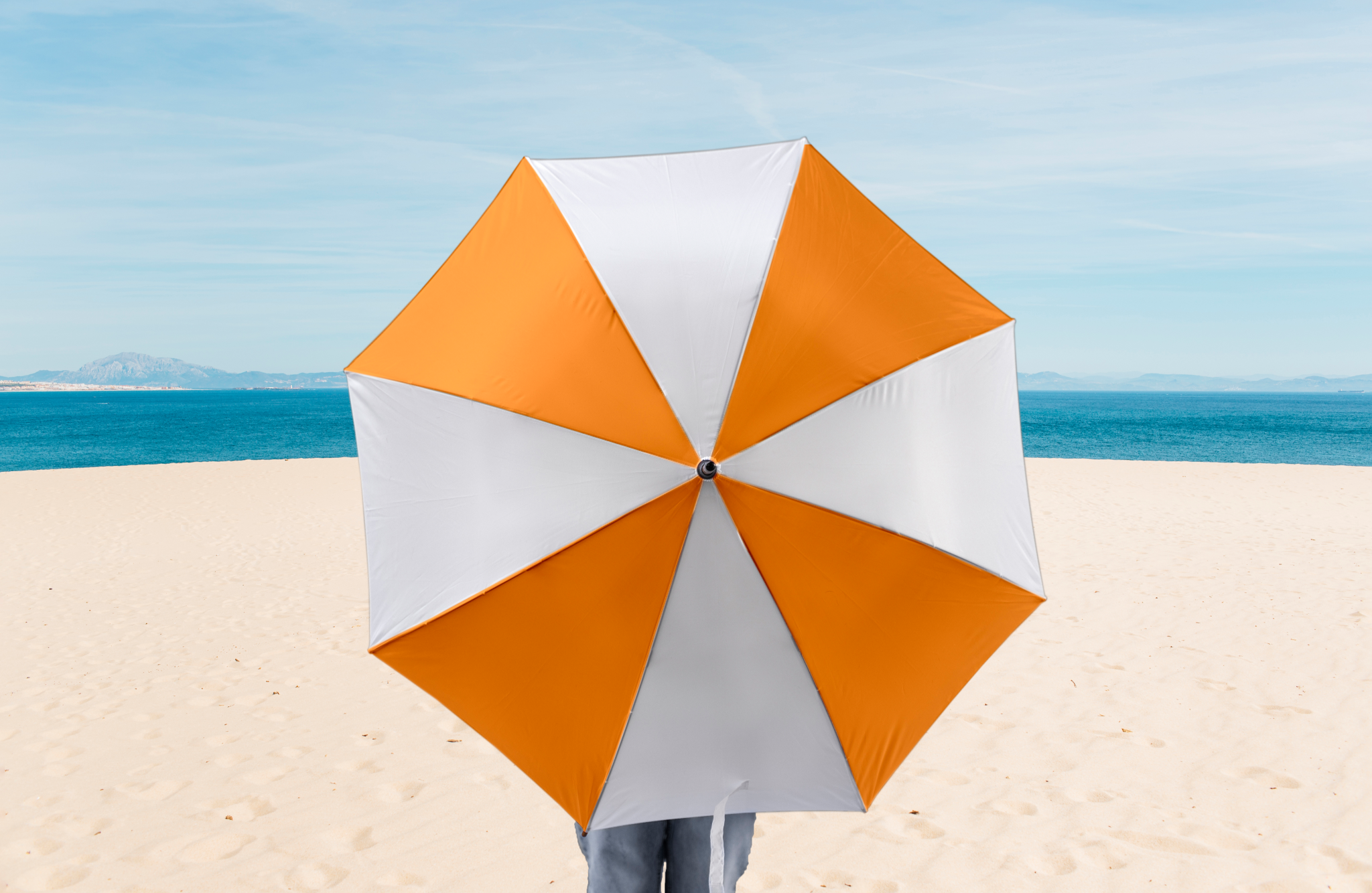 Orange Umbrella on beach