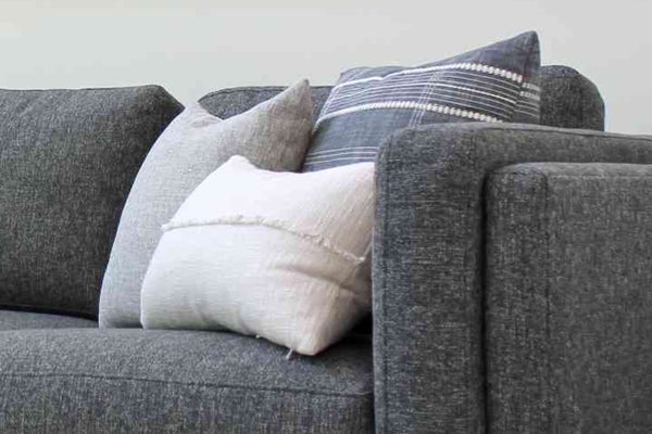 how to style grey couch