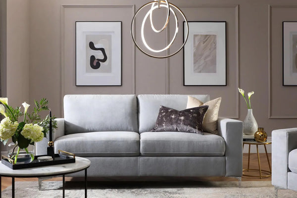 how to style grey couch
