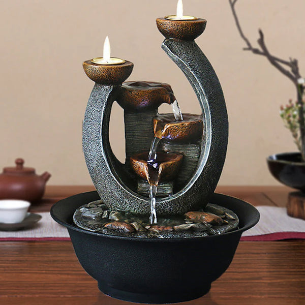 Indoor Candle Water Fountain: Serenity Meets Ambiance