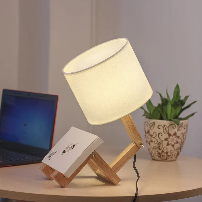 gifts that start with r: Robot Wooden Table Lamp