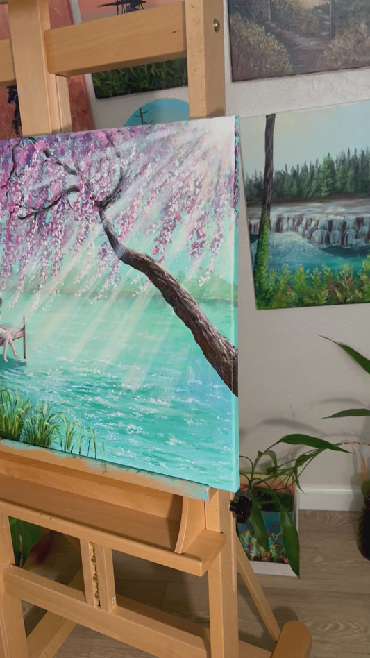 Cherry Blossom Branch Painting on a Round Canvas - A Serene Addition to Any  Room – SuzanQwqArt