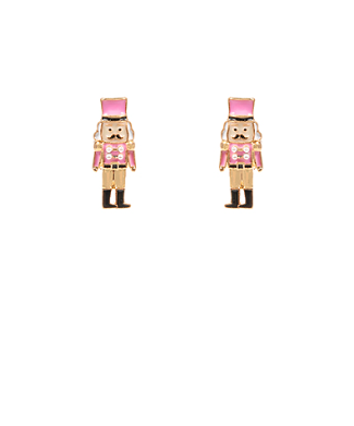 Pink Nutcracker Studs