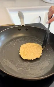 Carefully watch and flip after the batter cooks on each side.