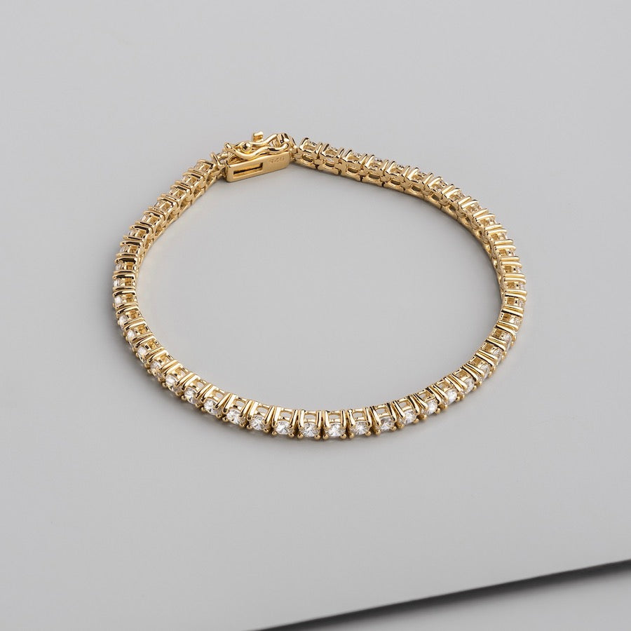 Pave 18K Gold Vermeil Tennis Bracelet