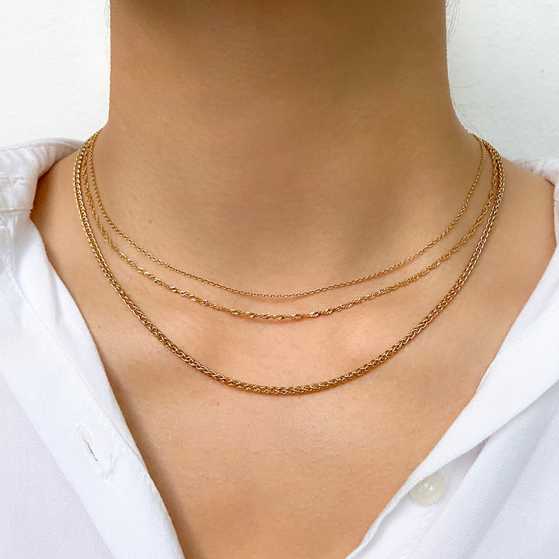 14K Gold Vermeil Twist Chain Necklace | Wanderlust + Co