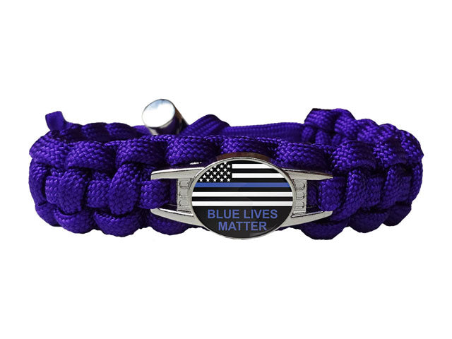 How to Make the Thin Blue Line LEO Police Paracord Bracelet Tutorial -  YouTube