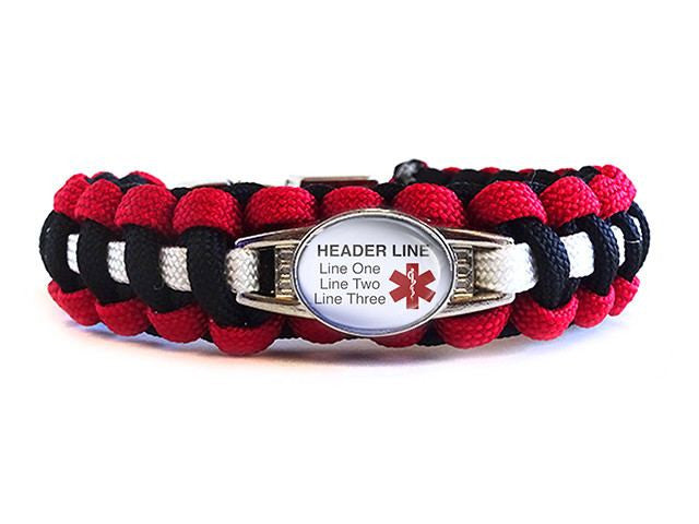 Customizable Medical ID Bracelet - Template 3 | Handmade ...