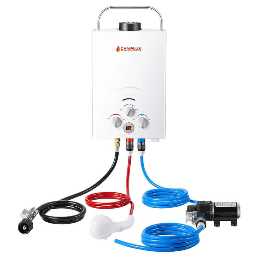 Camplux WA528W-NG Outdoor Tankless Water Heater, 20L, Natural GAS