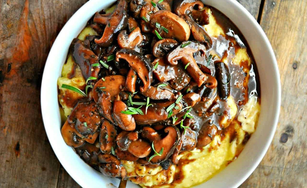 Creamy Polenta with Mushrooms and Port