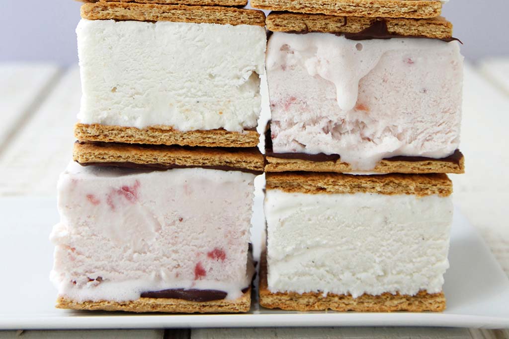 Graham Cracker Chocolate Dipped Ice Cream Sandwiches