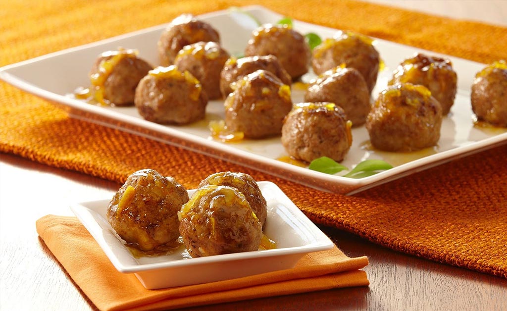 Orange Glazed Turkey Meatballs