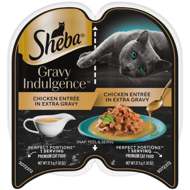 SHEBA Gravy Indulgence Adult Wet Cat Food, Chicken Entrée in Extra Gravy, 2.64 oz. - Direct2Pet product image