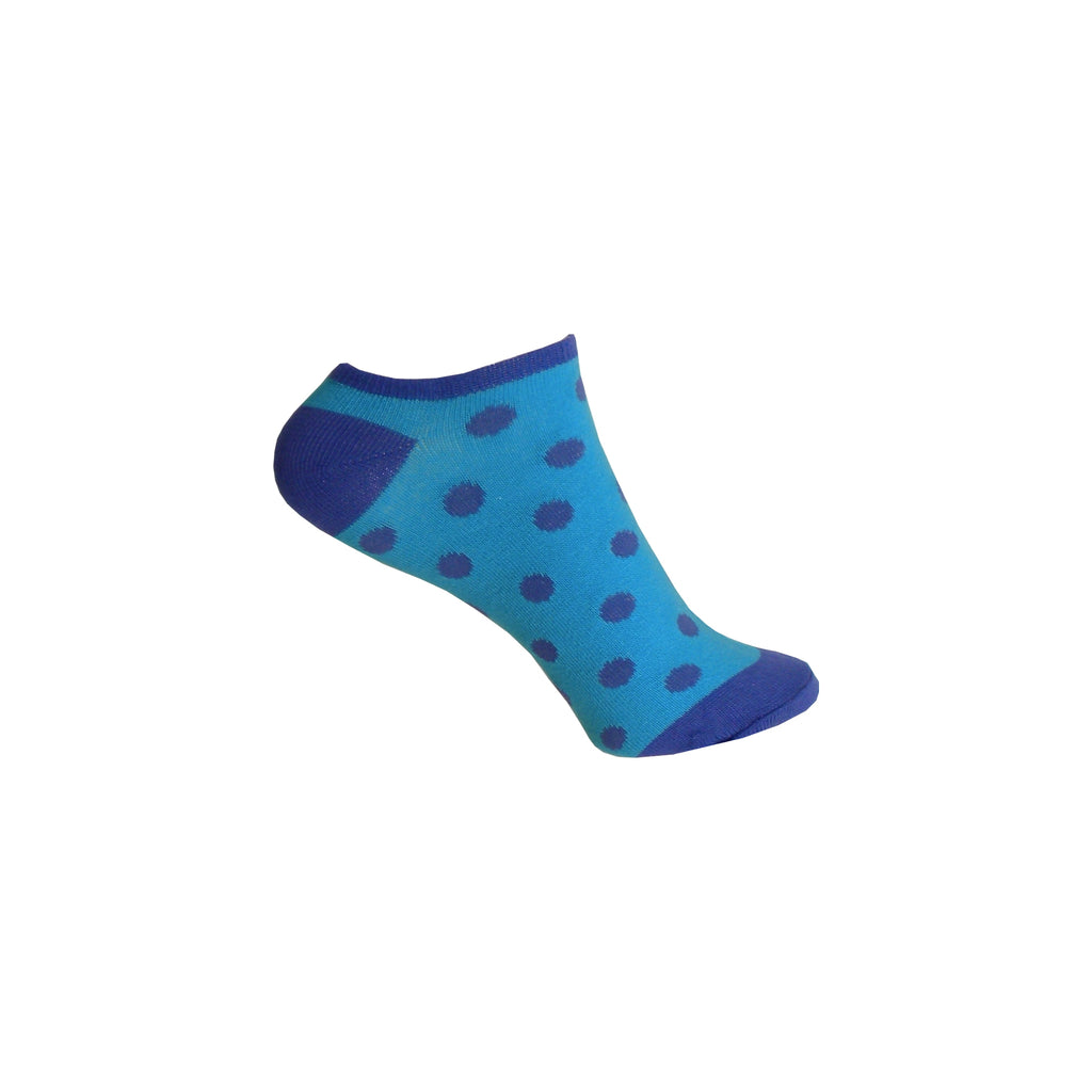 Three Pack Polka Dot Footie Socks in Turquoise, Lime, and Orange ...