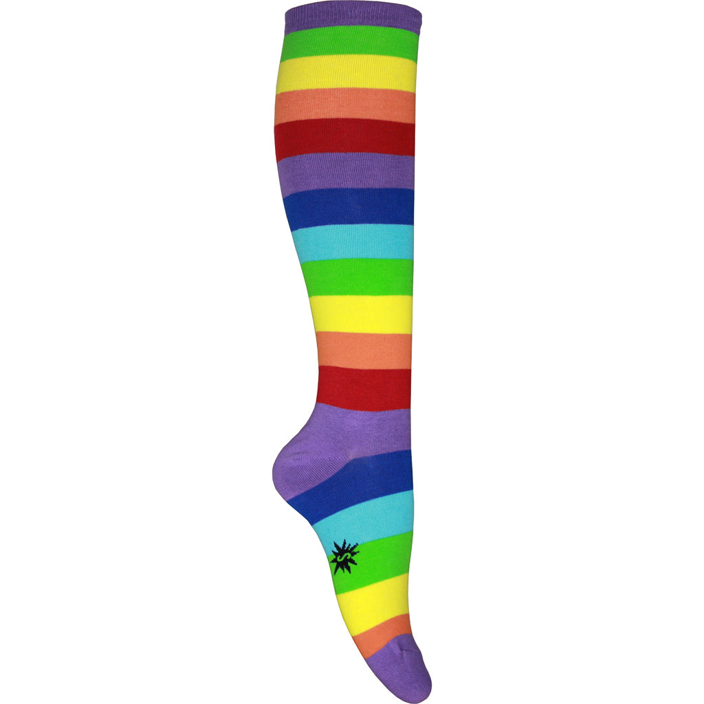 Super Juicy Wide Calf Knee High Socks in Rainbow - Poppysocks