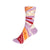 Superpower Crew Socks in Red, Purple, and Orange