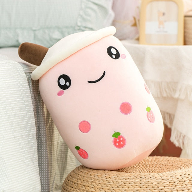 pink boba plush