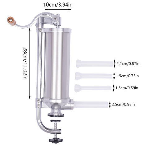 Empaqueteuse à saucisses, fabrication verticale de saucisses en acier inoxydable, usage commercial et ménager (5LBS/2.5L)