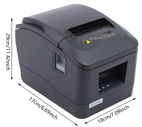 Imprimante thermique USB pour reçus Imprimante thermique 80 mm POS Imprimante de bonbon de caisse Fonction de découpe de papier ESC/POS Commande Bluetooth Imprimante d'étiquettes