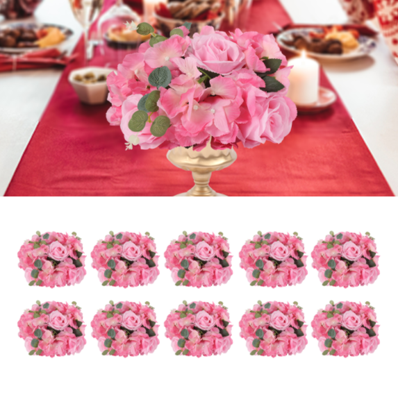 Lot de 10 bouquets de fleurs artificielles Décoration de table