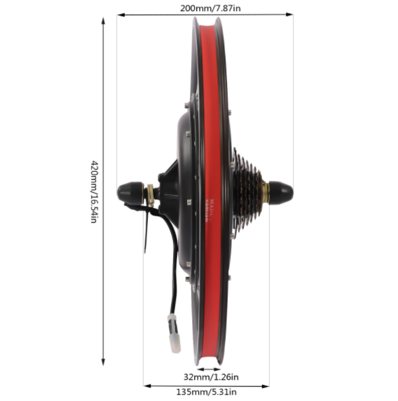 Kit de conversion de roue arrière de vélo électrique 20"