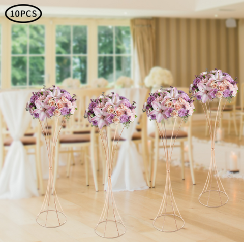 Lot de 10 vases en métal Vases de Mariage pour décoration