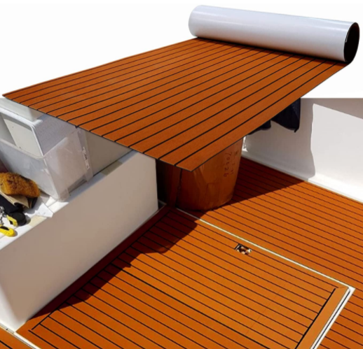 Feuille de Decking de teck, mousse synthétique imperméable de feuille de plate-forme de bateau de teck EVA autocollant de plancher 6MM
